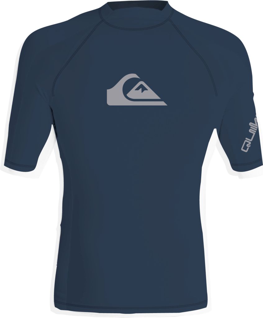 Quiksilver - UV-Badeshirt für Jungen - Kurzärmlig - All time - Dunkelblau, S