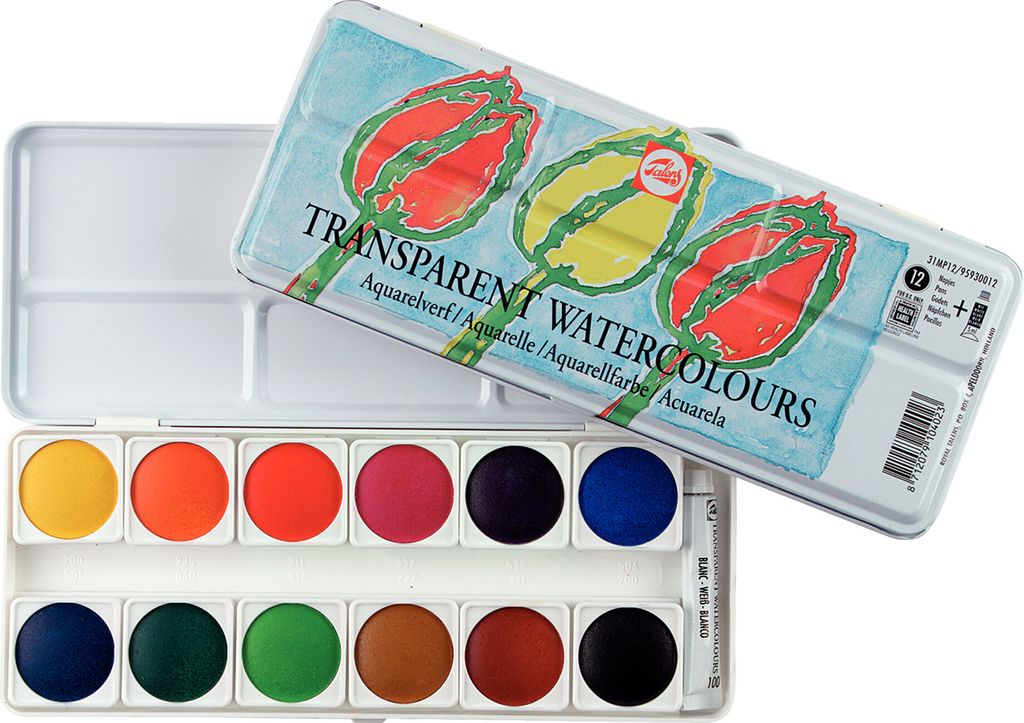 Talens Transparente Aquarellfarbe Set | 12 Farben