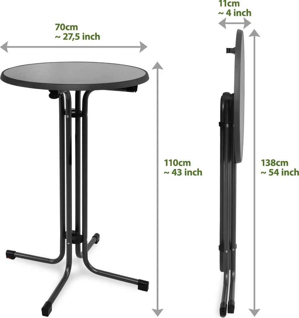 Beautissu Sylt Tavolo Alto Professionale HORECA | Ø 70-80 cm - 2