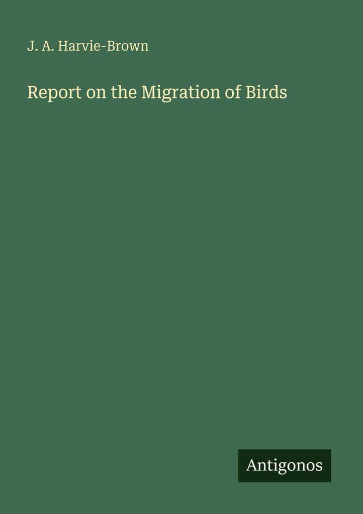 Report on the Migration of Birds