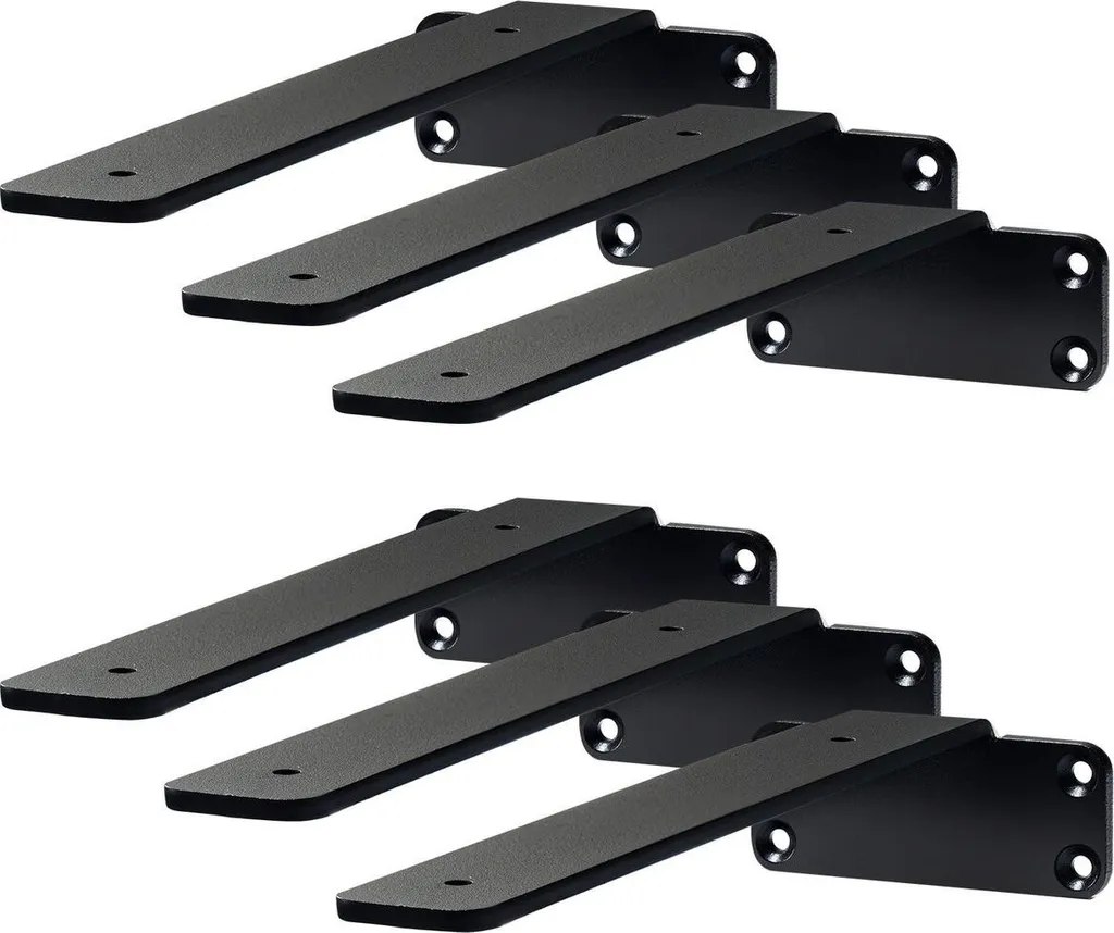 Support étagère anti-affaissement charge lourde 72kg, équerre acier 5mm x6