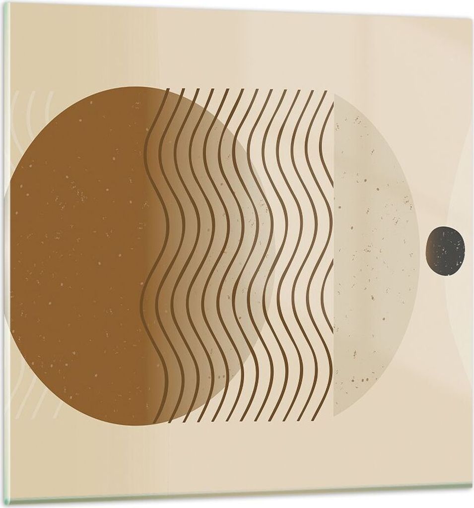 Bilder auf glas - Einteilig - Abstraktion Geometrie Minimalismus - 30x30cm - Glasbilder - Wandbilder - Bilder - Wanddekoration aus Glas - Glas Bild...