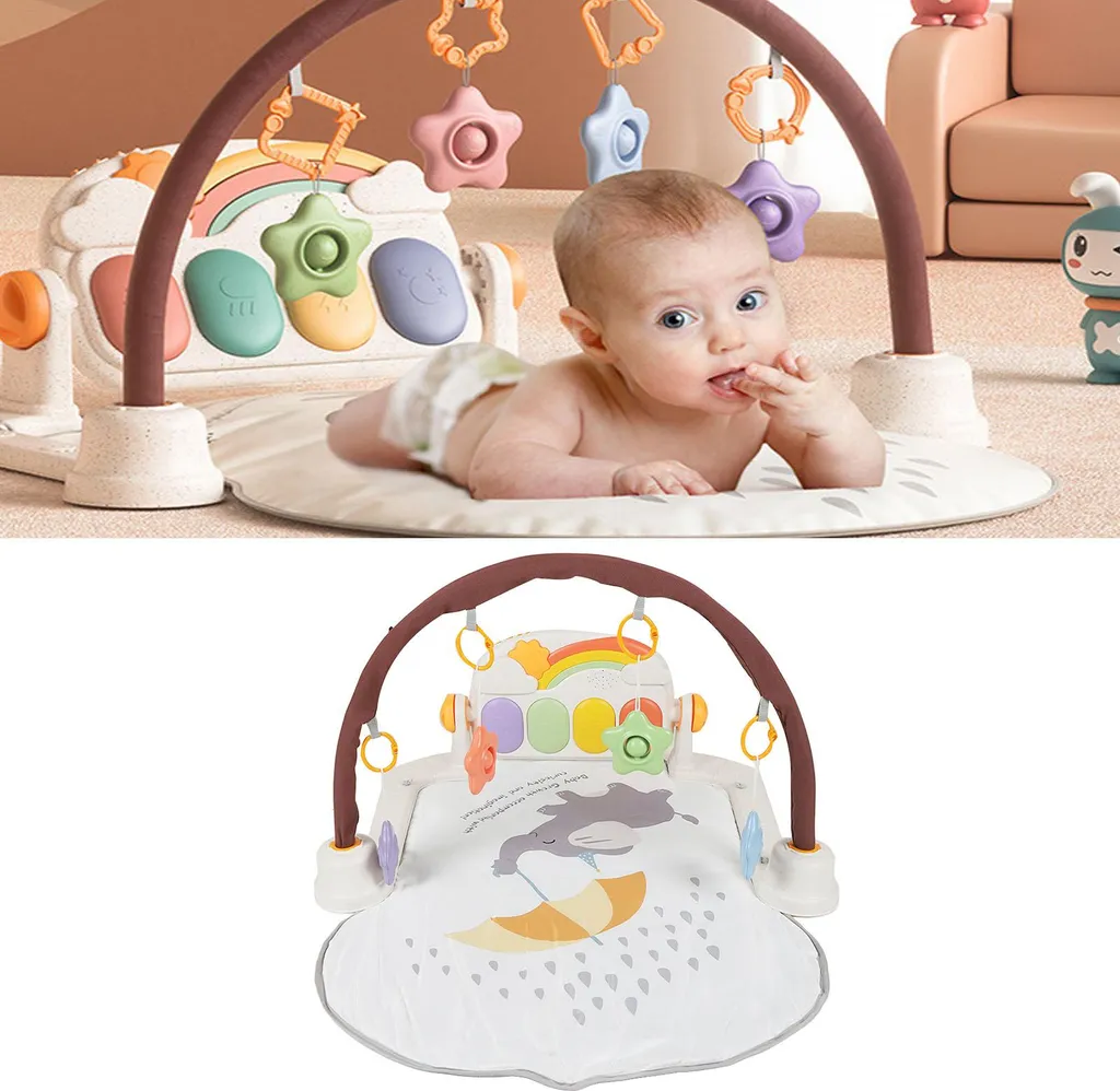 Tapis de Jeu Doux avec Piano Bluetooth pour Éveil et Motricité Bébé
