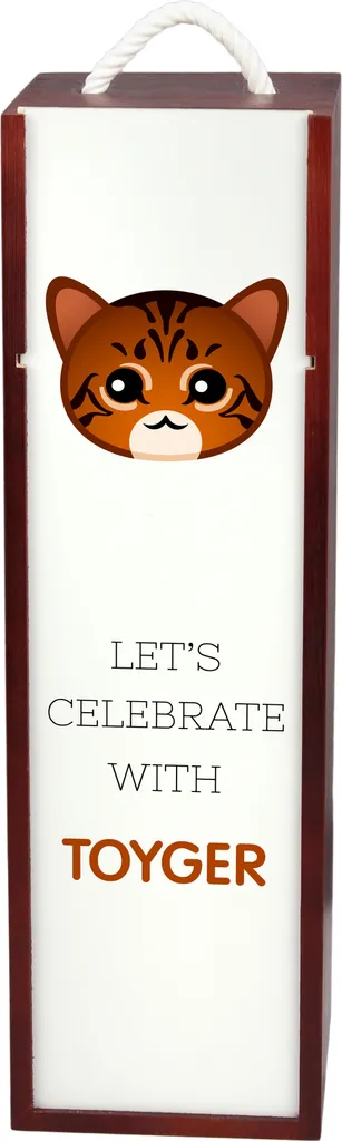 Cassa Vino Art-Dog Gatto Toyger | Il Regalo "Miao" per Brindisi Top