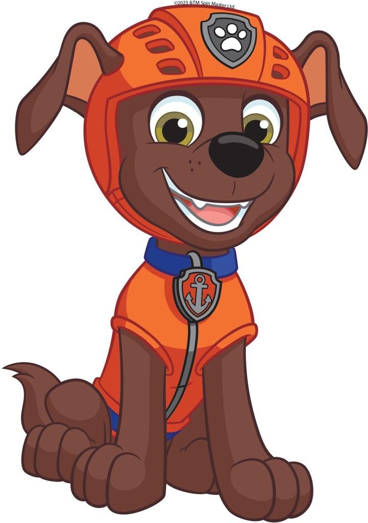 Sanders & Sanders Wandtattoo PAW Patrol Orange und Braun - 601420 - 8,5 x 15 cm