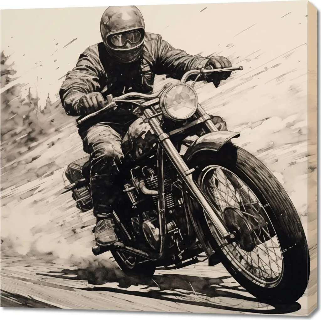 Tableau 90 x 90 cm À pleine vitesse - Toile décorative de sport auto