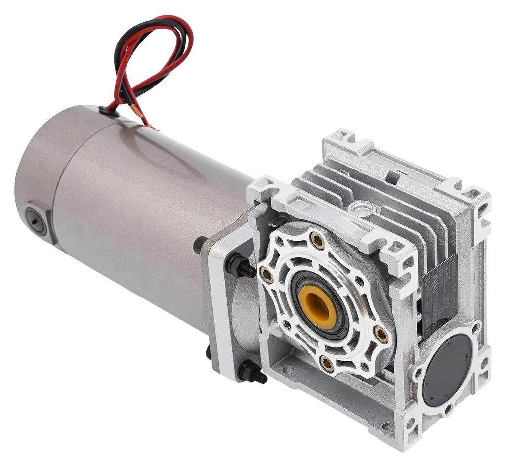DC Schneckengetriebemotor - NLRV-040 Schneckengetriebe - 300 W - 24 V - 1800 U/min - 9,15 kg·cm Drehmoment - Geringe Lautstärke 70 dB - Silber