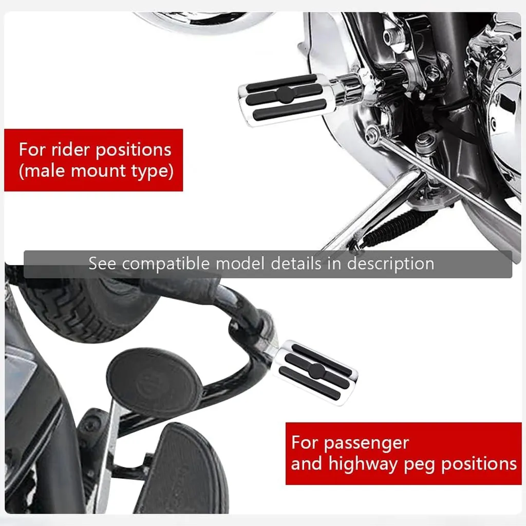 Repose-pieds Moto pour Touring avec Fixation Mâle et Pivot de Route