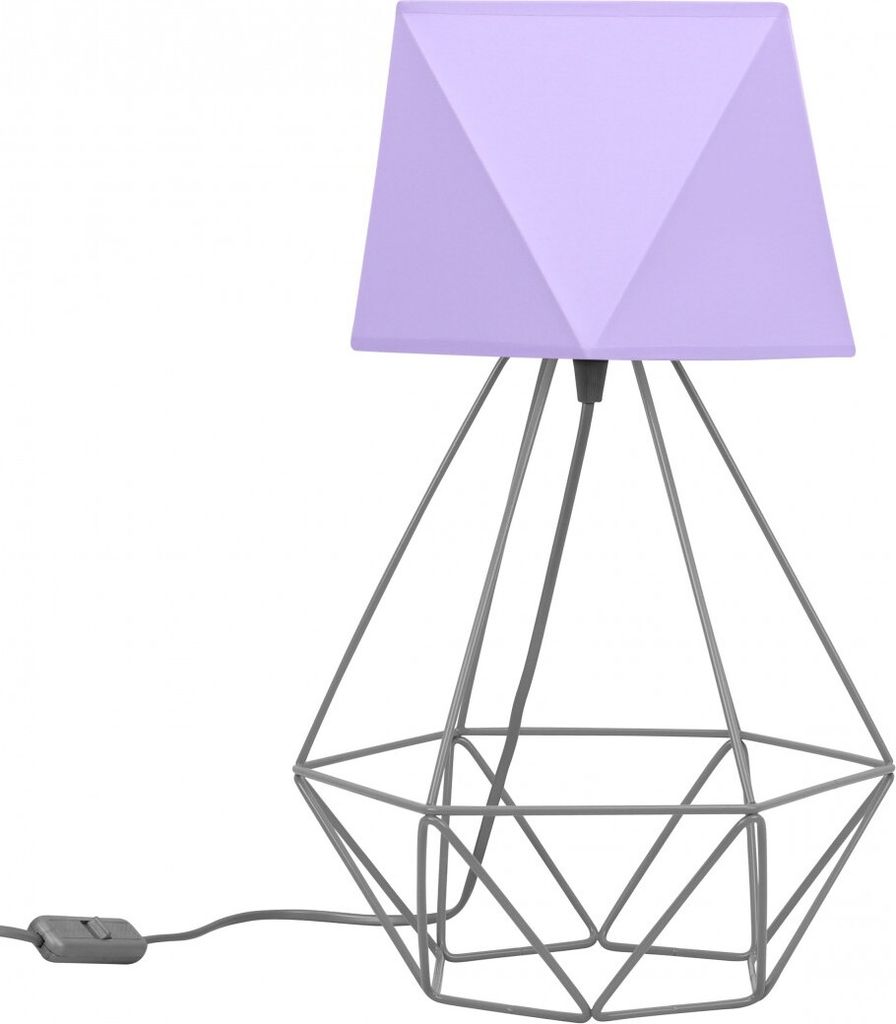 Light-Home Lampenschirm Tischlampe Modern - Slant - Elegante Nachttischlampe für Schlafzimmer Wohnzimmer - Tischleuchte E27 - 40x23,5 cm - Grau un...