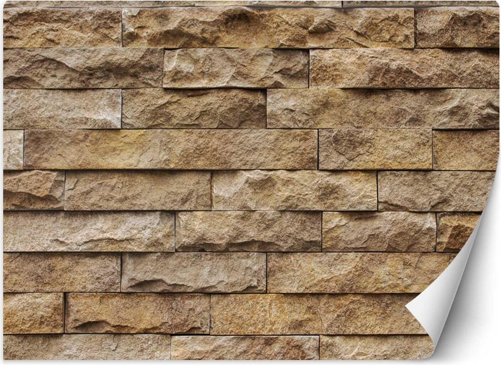 Vlies fototapete Sandsteinmauer 250x175 cm Feeby Braun inkl. Kleber einfache Montage