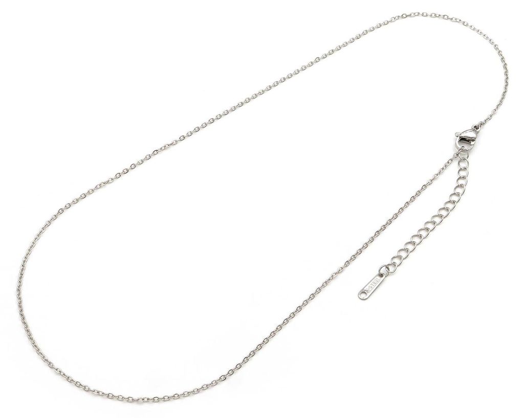 Vintageparts Gliederkette Edelstahl Platinfarben 40cm Produktbild 