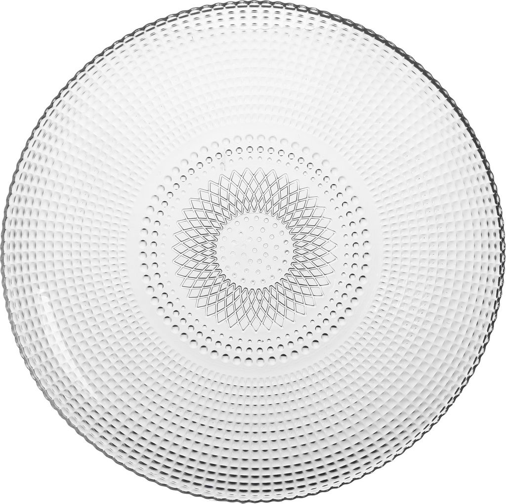 Moderne Glasteller - Speiseteller, Glas Teller 27 cm, kratzfest, gross