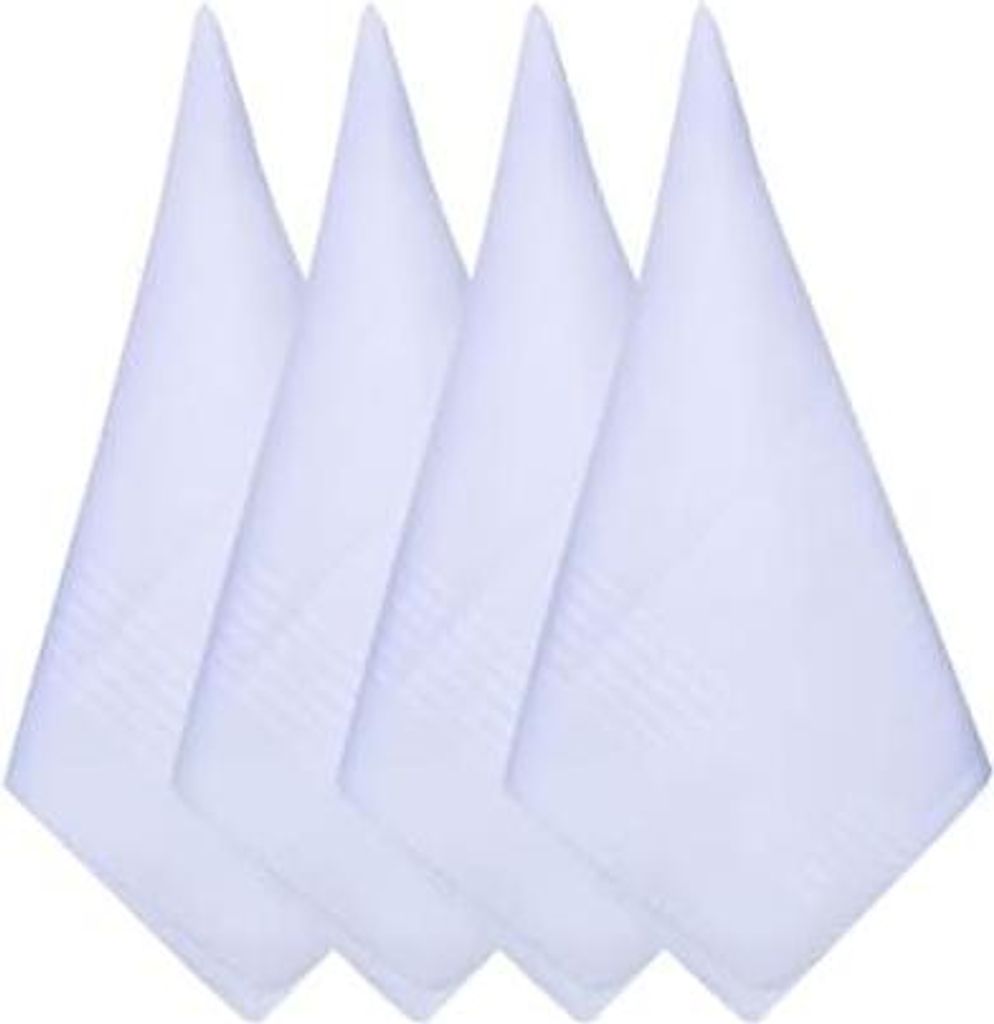 4 Stück Stofftaschentücher Herren, 40 x 40 cm Taschentücher aus Baumwolle Anzugtaschentücher Großes Einstecktuch Geschenk für Männer