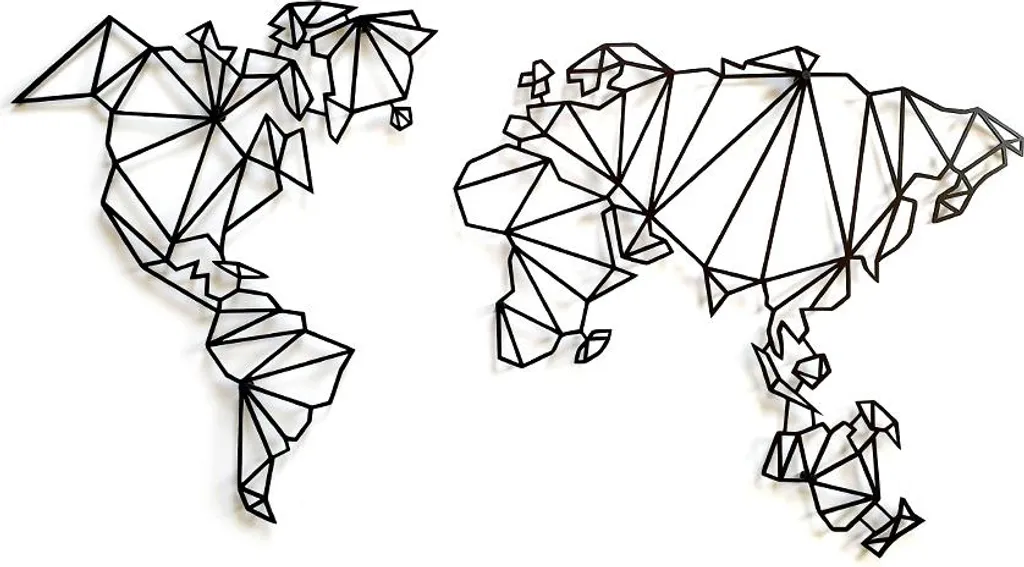 Decorizzly Carte géo-mondiale décorative en bois pour salon chic