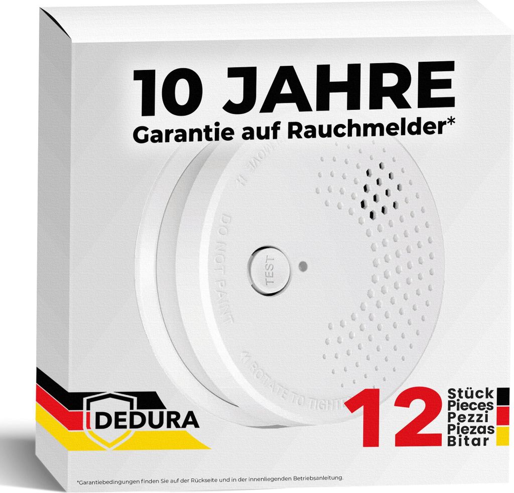 A product box for a smoke detector set.