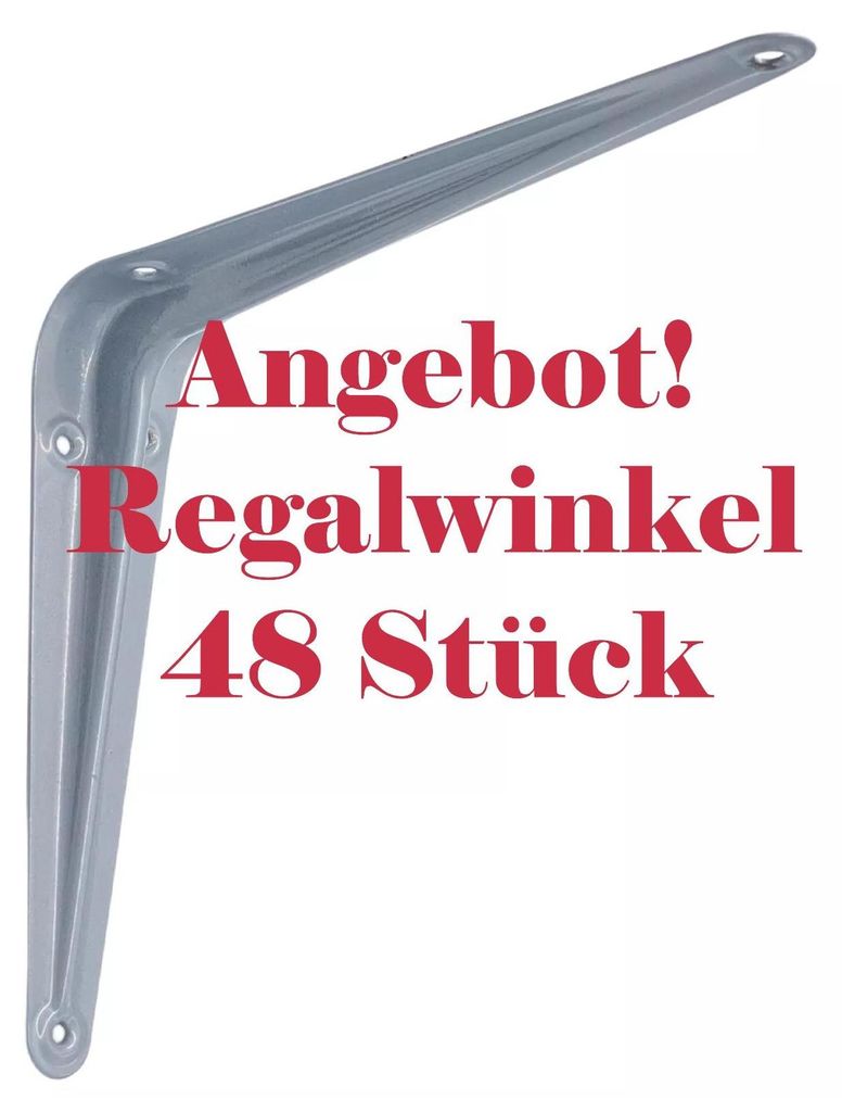 48 Stück Regalwinkel Stahlwinkel Konsole Träger im Großpack Produktbild 