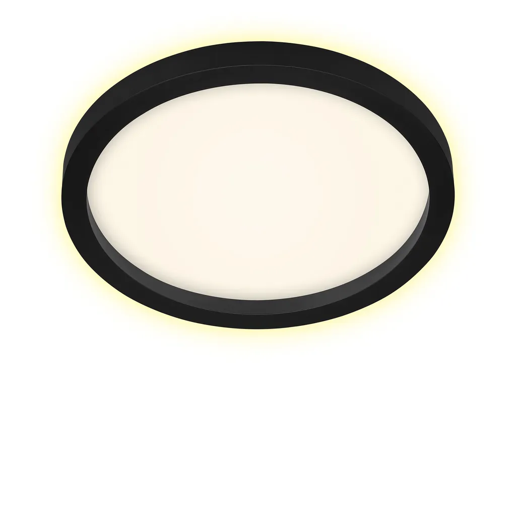Briloner Cadre LED Nero Rotondo: Plafoniera con Effetto Controluce