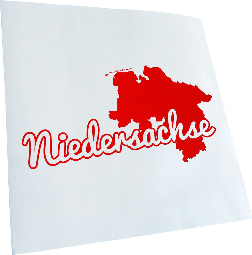 Kiwistar - Autoaufkleber - Niedersachse Herkunft - Rot - 50x25cm - Aufkleber für Auto, Laptop, Fahrrad, LKW, Motorrad mehrfarbig JDM Decal Racing