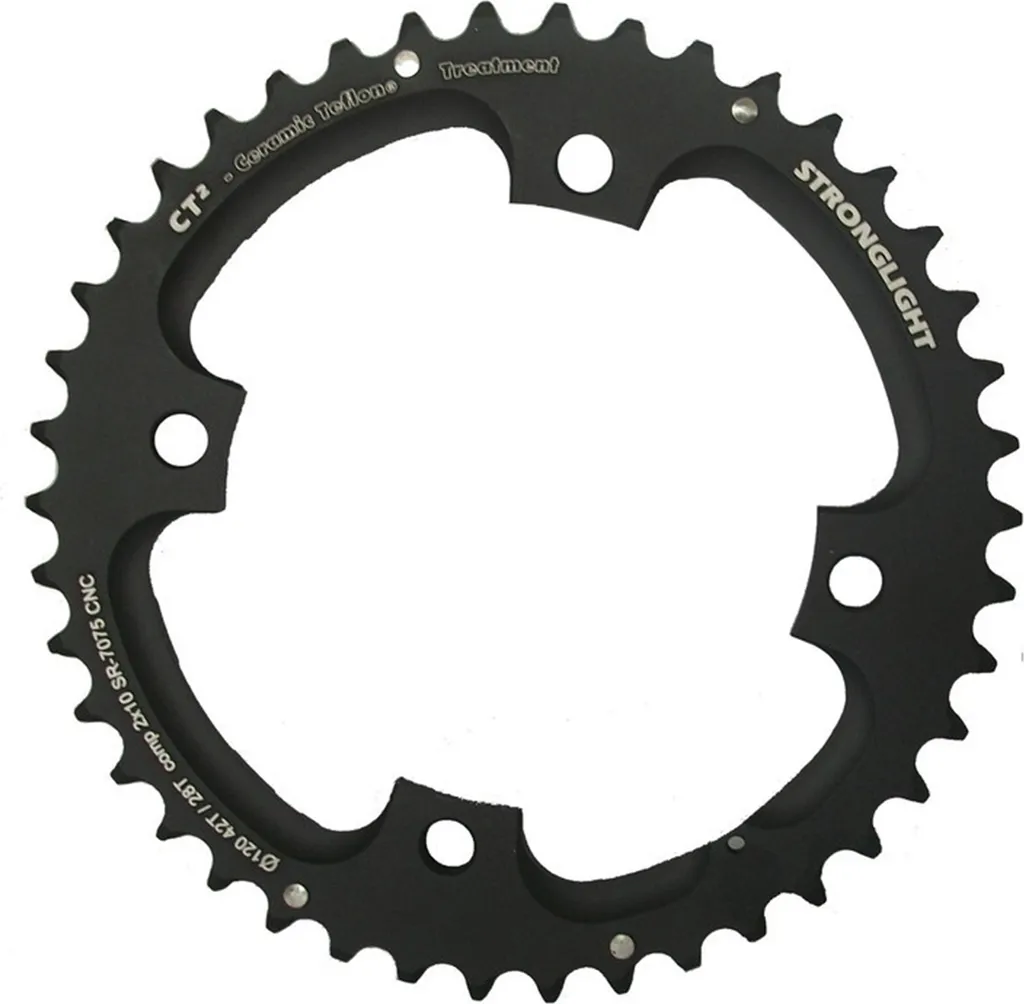 Plateau VTT extérieur 42 dents pour pédalier Sram 2x10 vitesses CT2 Noir