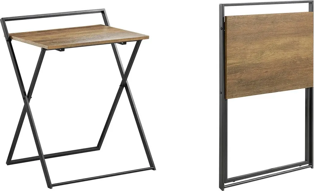 Table de travail pliable gain de place pour bureau à domicile 63x77 cm