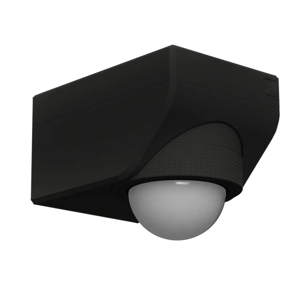 Détecteur infrarouge Detect Me4 IP44 noir avec capteur rotatif ajustable