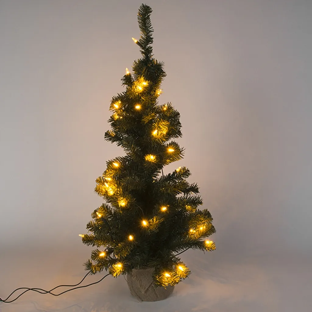 Sapin de Noël LED Intégrées 0,9m Blanc Chaud avec Support Inclus - 3