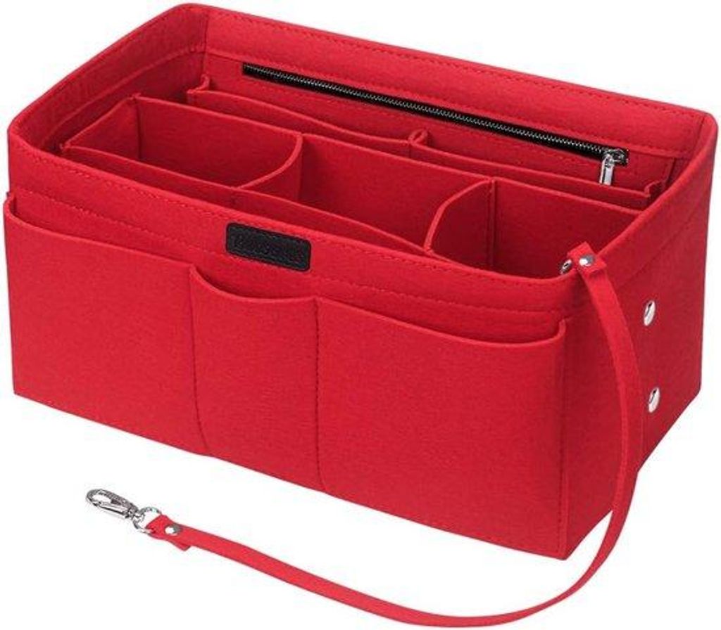 Handtas-Organizer für Damen, rote Taschenmap, Organizer für große Reisehandtaschen