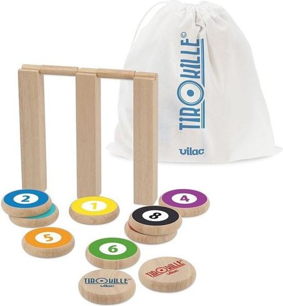 Vilac Strategiespiel TirOkille - Familienspiel Bowling und Kegeln