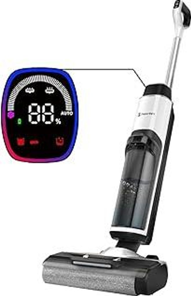 Hearten Nass Trockensauger Akku, Tiefenreinigungswasser Durch Elektrolyse Erzeugen, Sprachansage, Staubsauger mit Wischfunktion, Selbstreinigung, L...