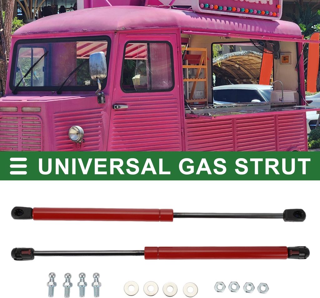Universelle Liftunterstützungen Fensterdeckel Werkzeugkasten Gasdruckfedern 15 Zoll/380 mm 70 Pfund/310N/31 kg Rot 2er Set