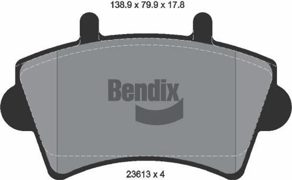 Jeu de plaquettes pour frein à disque BPD1155 compatible Master Movano