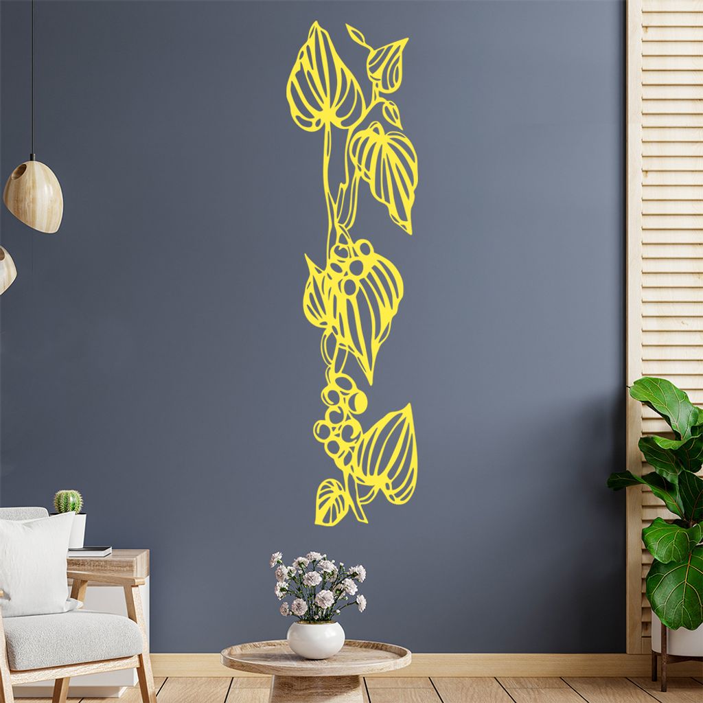 Blumen - Ranken Wandtattoo in 6 Größen - Wandaufkleber Wall Sticker - Dekoration, Küche, Wohnzimmer, Schlafzimmer, Badezimmer