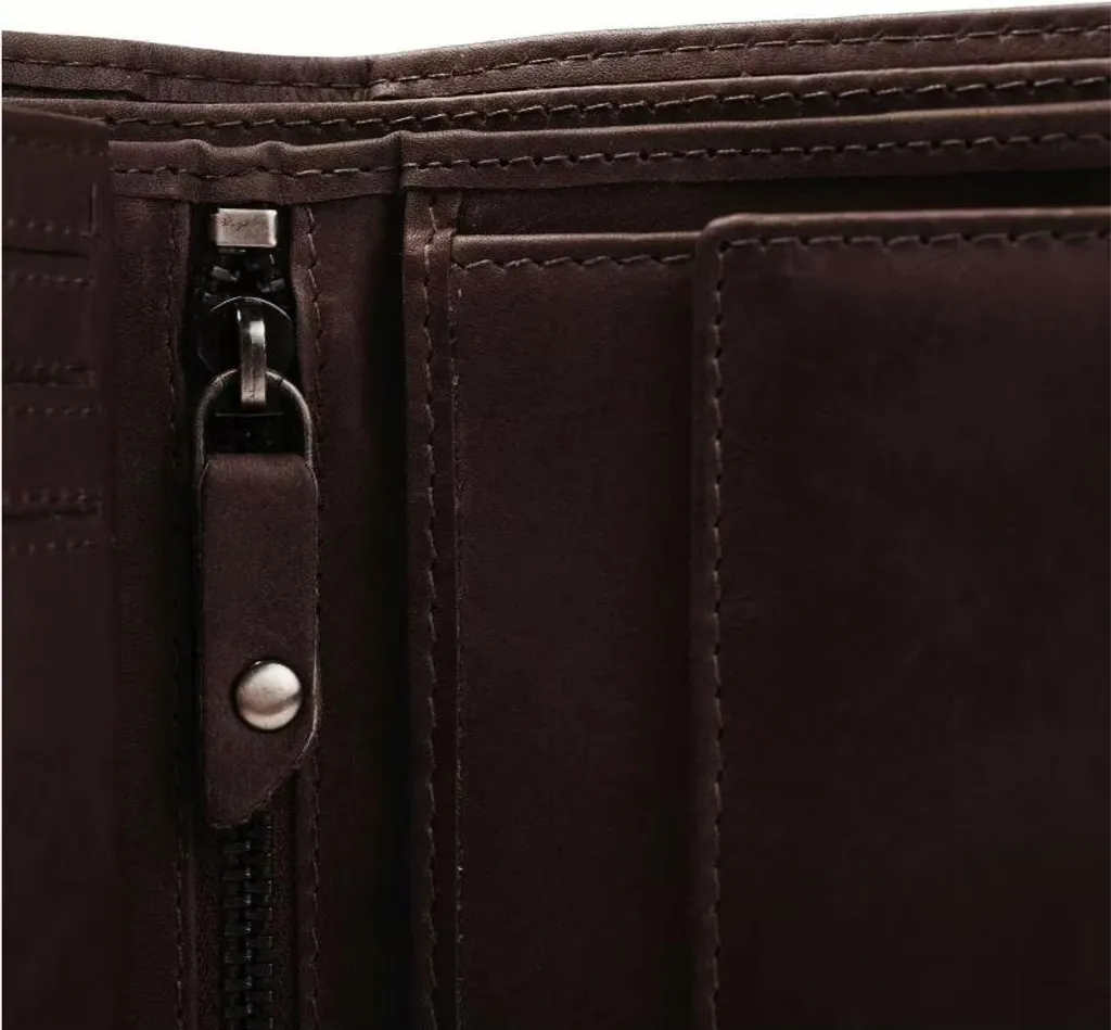 Portefeuille compact Ruby en cuir marron idéal pour vos déplacements