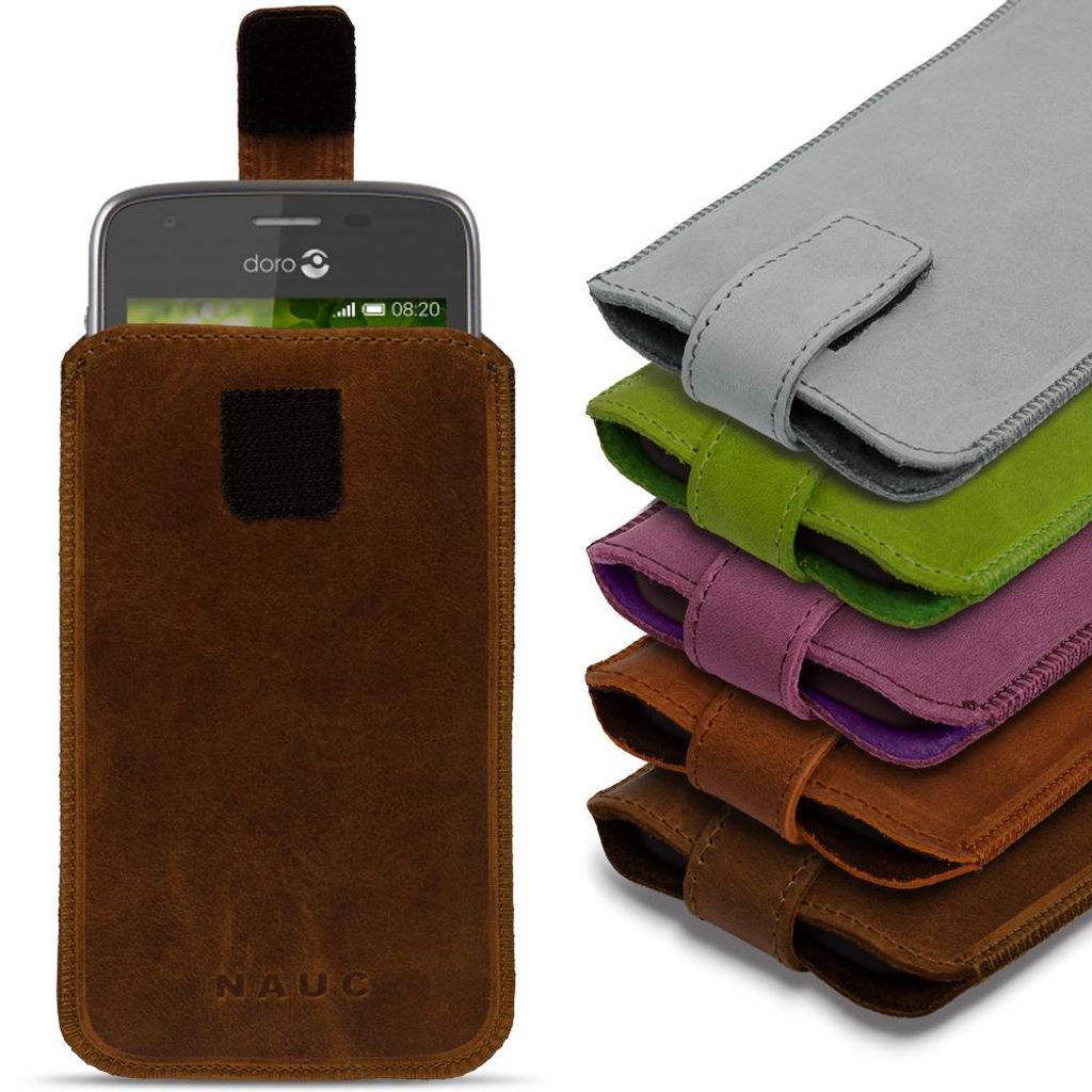 Universal Handy Hülle Schutzhülle Cover Handy Leder Tasche Case Etui UC-ExpressFarben:Schwarz;Größe:Für 6.0 - 6.4 Zoll