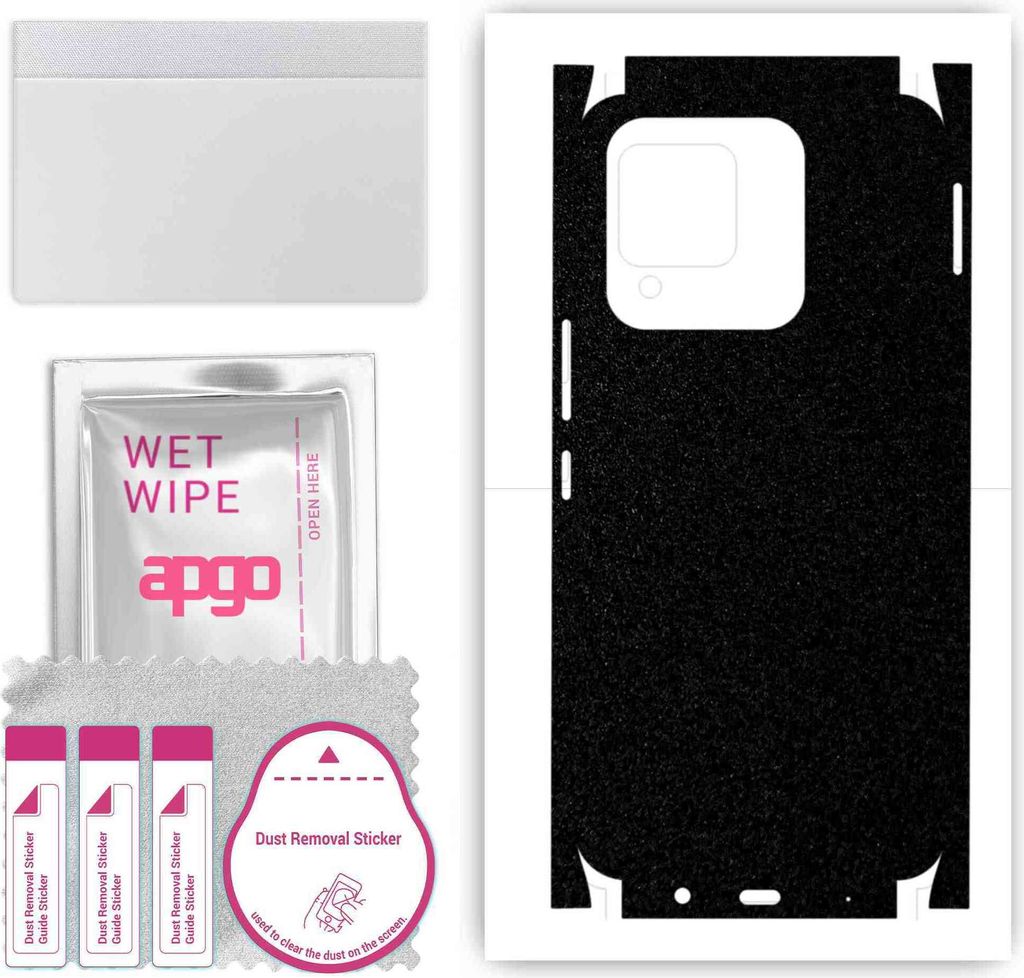 apgo Rückseite + Seiten Schutzfolie, Skin, kompatibel mit Tecno Spark 8, Hinten Displayschutzfolie aus Vinylfolie, kratzfest, einfache Montage - M...