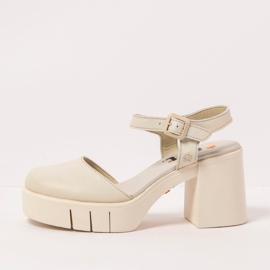 Art Sandalen mit hohem Absatz Damen 1991 NAPPA CREAM / EIVISSA Farbe Beige