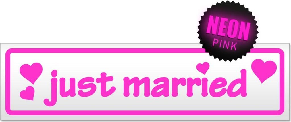 Just married Magnetschild Schild magnetisch
