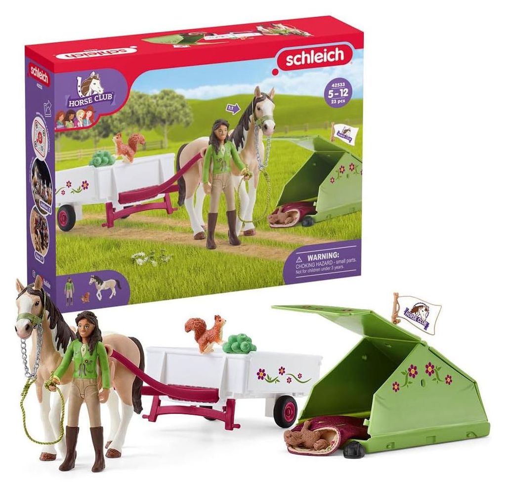 Sarah's Camping Adventures. Schleich box set with 23 Immagine del prodotto 