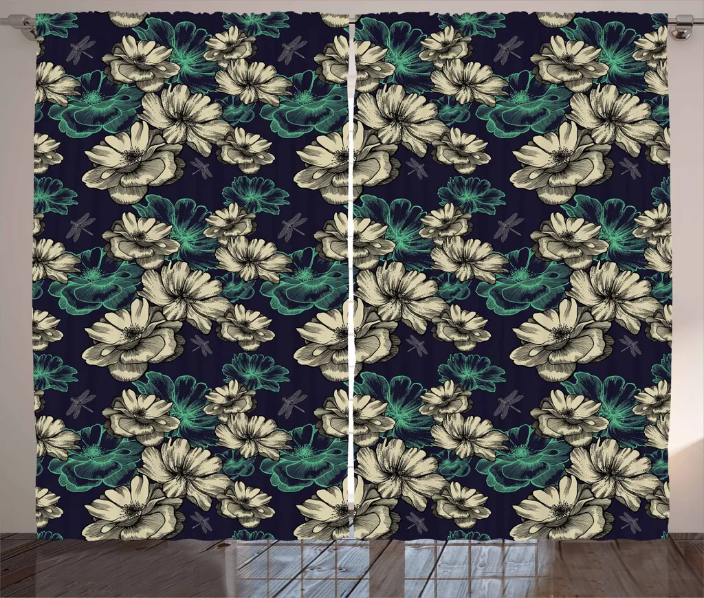 ABAKUHAUS Tenda Rustica Vintage Libellule 280x225 cm per Soggiorno