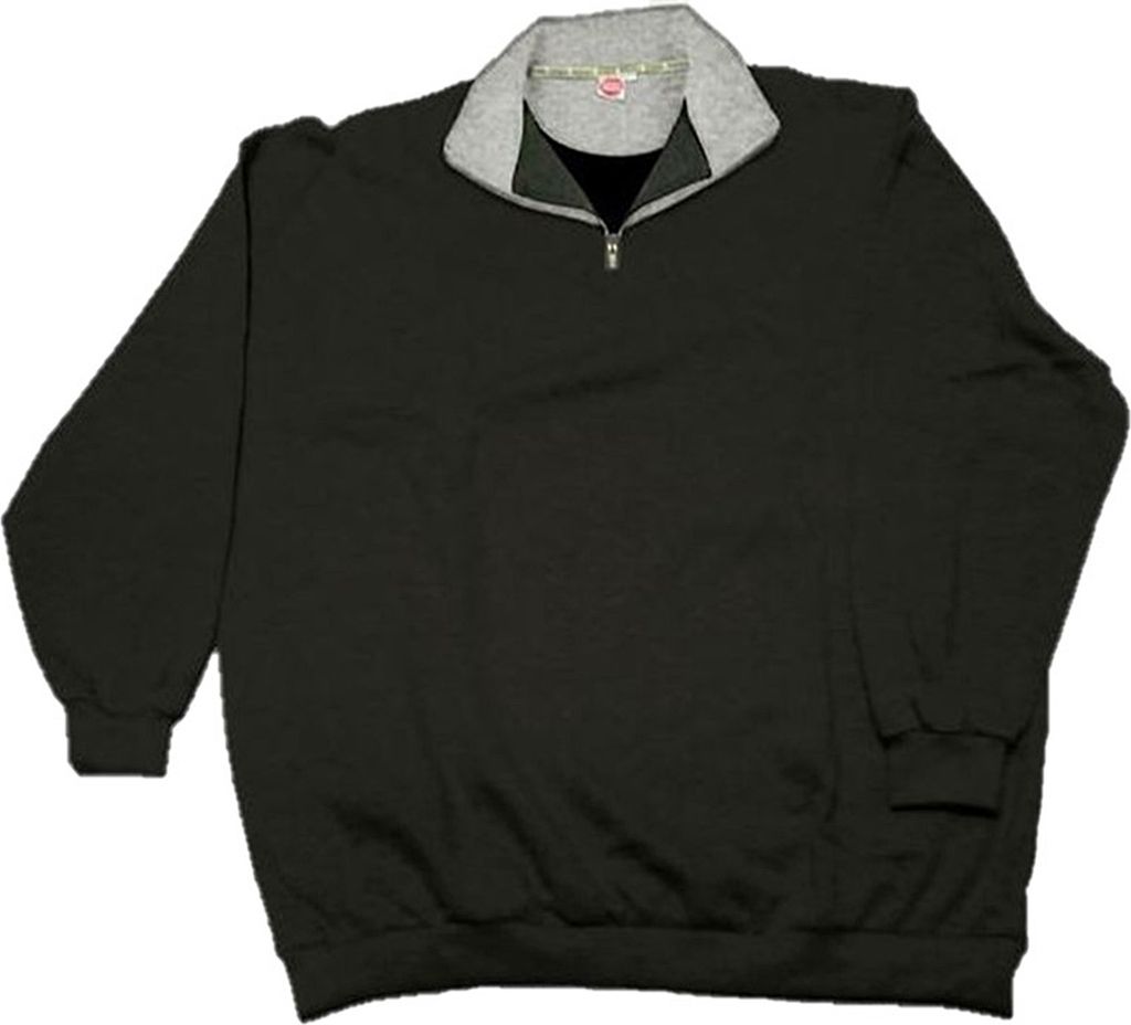 Übergrößen Bequemer Designer Troyer HONEYMOON Schwarz 6XL