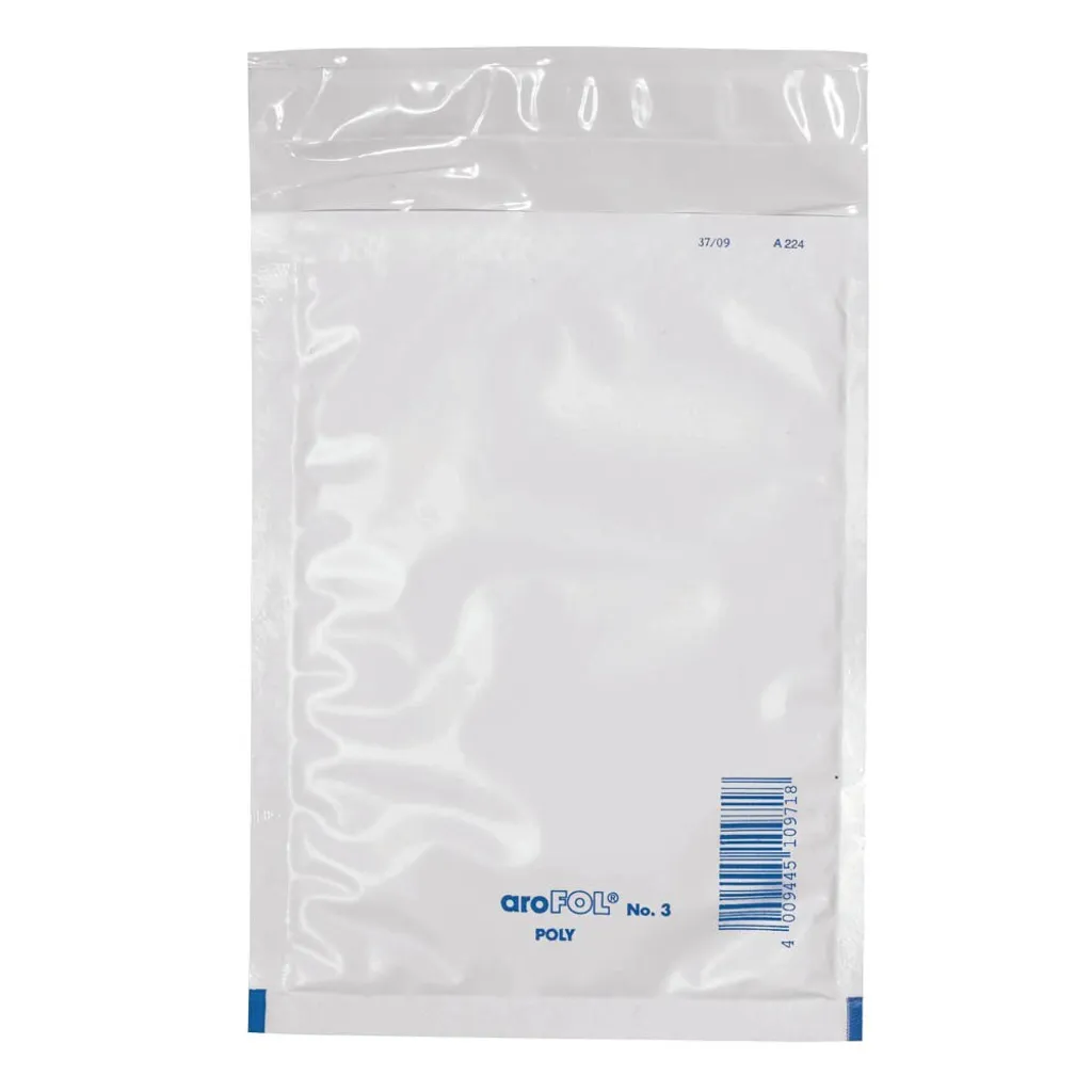 100 aroFOL® POLY No. 3 Enveloppes à bulles indéchirables blanches