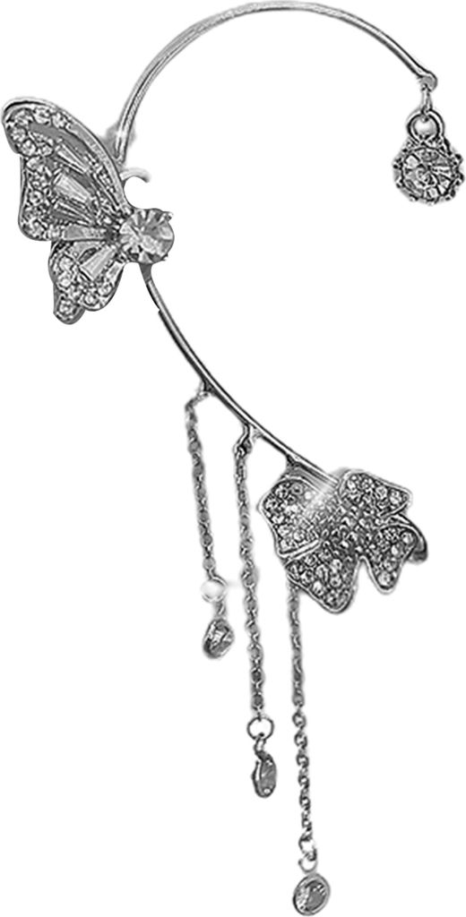 1 Stück Schmetterlings-Ohrringe, Quasten-Design, exquisit, lichtbeständig, schmerzlos, leicht zu tragen, dekoratives Metall, eleganter Schmetterl...