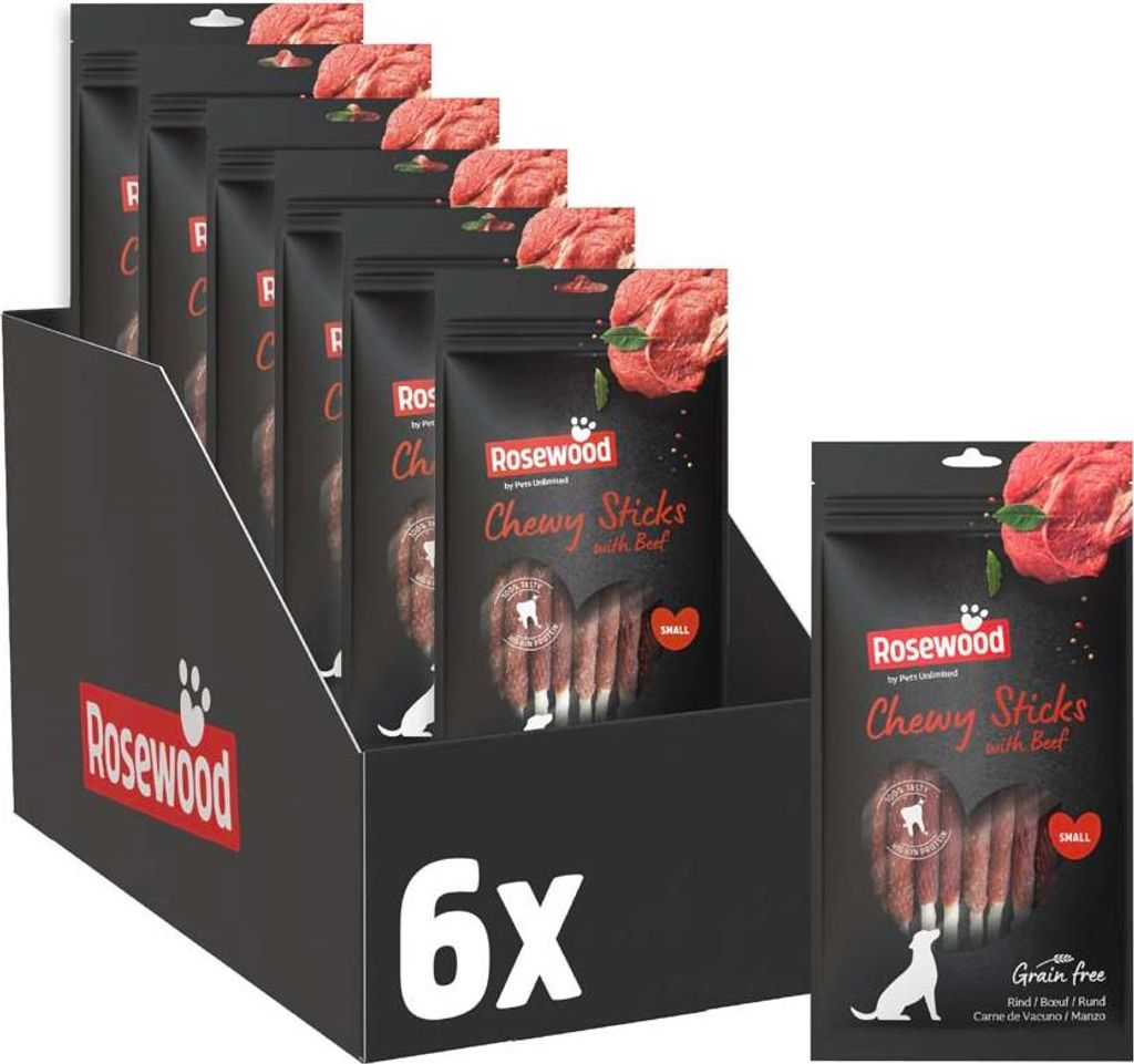 Rosewood Chewy Sticks Beef Small 6x72g