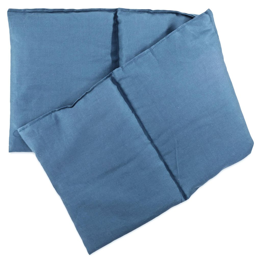 4-Kammer Bio-Dinkelkissen 20x60cm groß - hellblau - Wärmekissen, Körnerkissen mit Bio-Dinkel