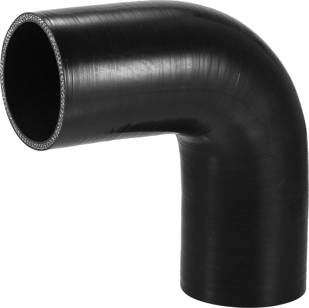 1 Stück 70mm 2,76" ID 150mm 5,91" Länge 90 Grad Schwarzer Autosilikonschlauch Kühlmittelschlauch Universal