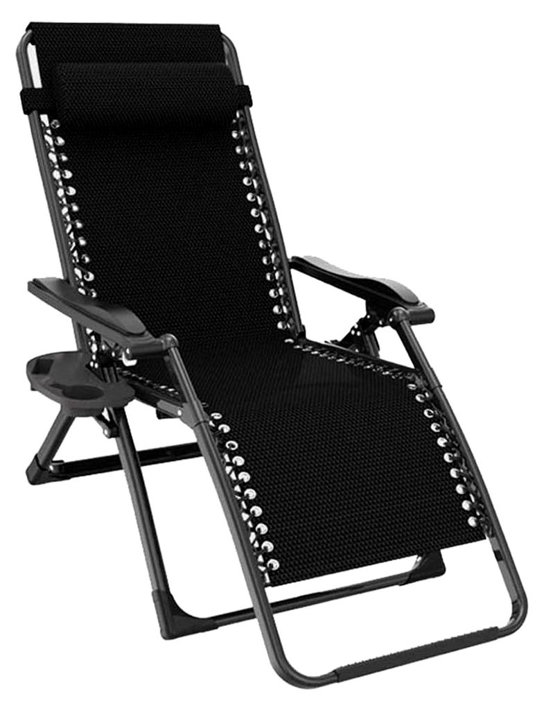 Büro-Entspannungsstuhl, Übergröße, Zero-Gravity-Lounge-Stuhl, verstellbare Klappstühle, Chaiselongue mit Kopfstütze und Getränkehalter, für...