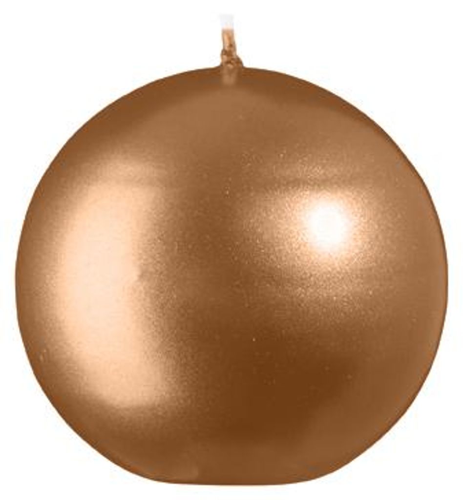 Kugelkerzen Metallic-Lack Matt Sand Ø 8 cm, 6 Stück