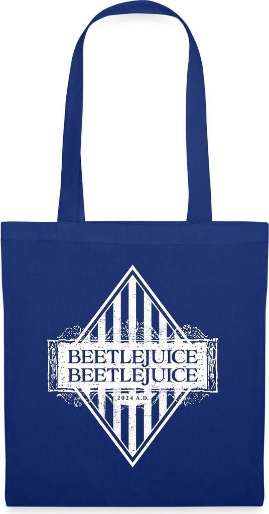 Spreadshirt Beetlejuice 2 Logo Stoffbeutel, One size, Royalblau