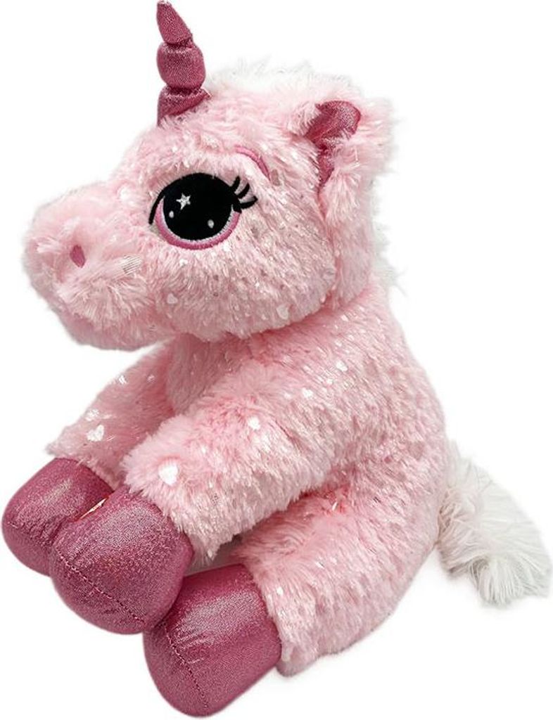 Sitzender Plüsch-Einhorn mit Sound - 35 cm Kuschelfreund Produktbild 