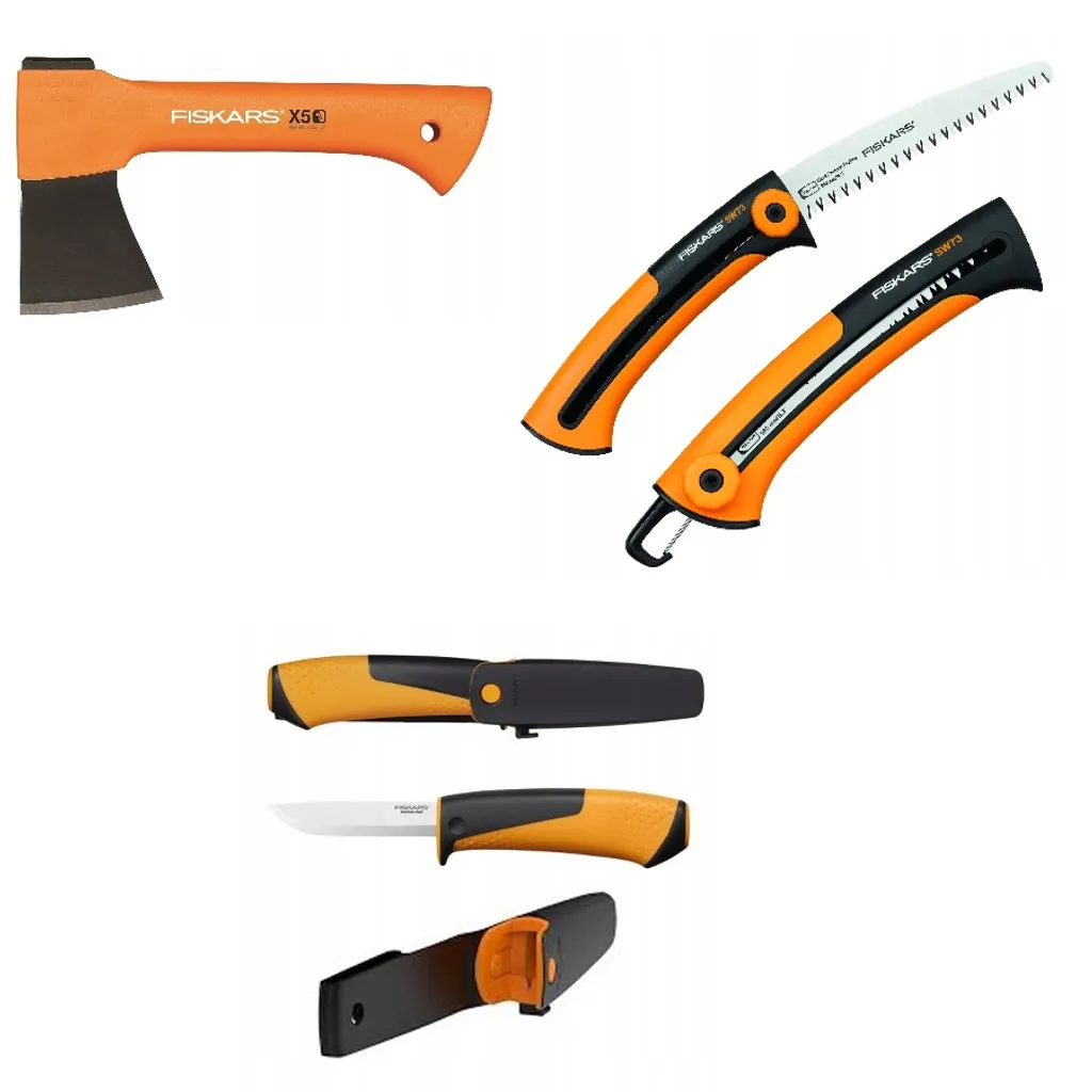 Set Fiskars X5 Accetta XXS + Sega + Coltello | Offerta Professionale